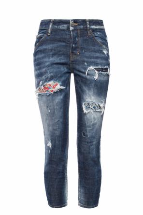 Jeansy z przetarciami oraz kolorowym wzorem, zdjęcie 1 Jeansy z przetarciami oraz kolorowym wzorem od Dsquared2